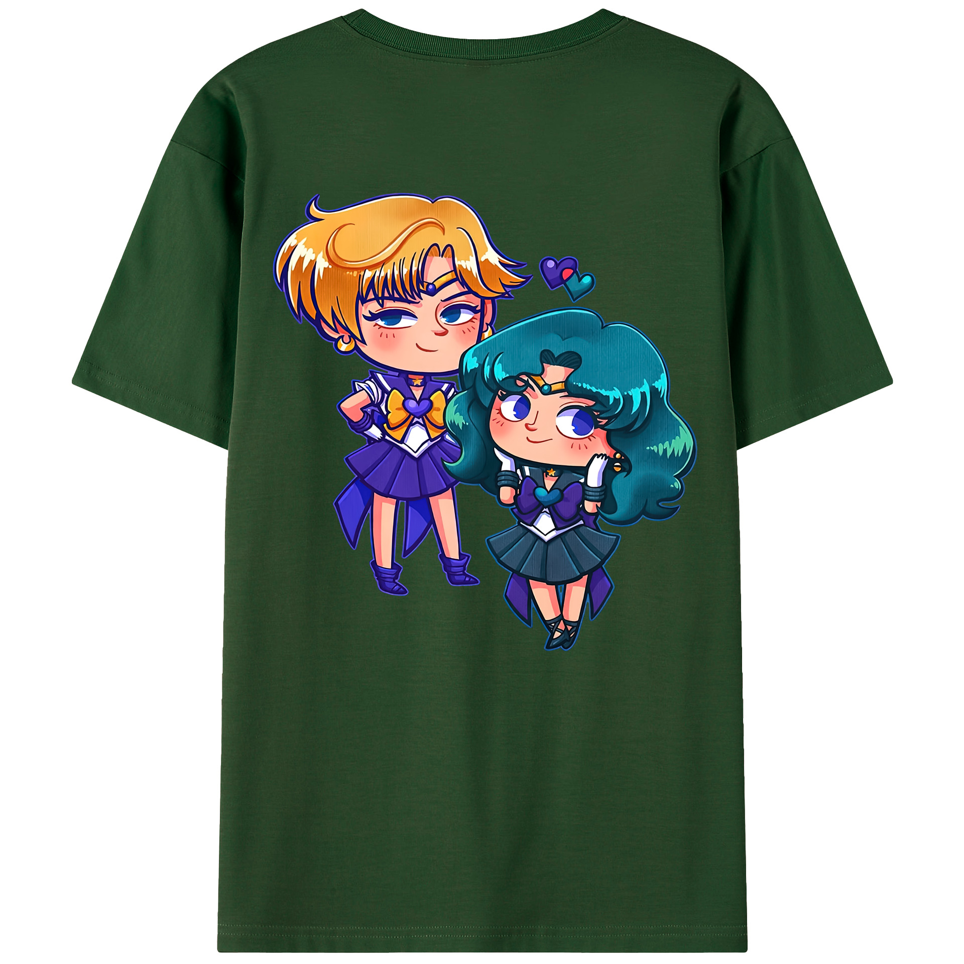 （画像用） 美少女戦士セーラームーン 天王はるか Sailor Moon Tenoh Haruka 綿100％半袖Tシャツ（背面プリント）